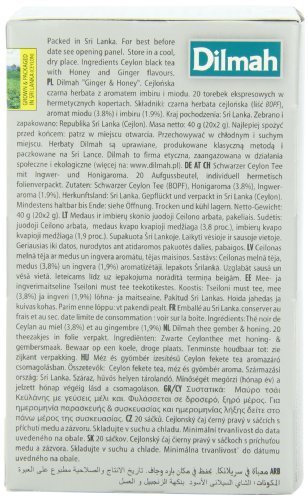 Dilmah Fun Teas, Ginger And Honey, 3.20-Ounce Boxes (Pack Of 6) #TOP1