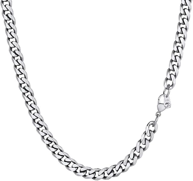 PROSTEEL Men Sturdy Cuban Chain Necklace, 3/6/9/12mm, 14" 18" 20" 22" 24" 26" 28" 30" Length, Gold Plated/316L Stainless Steel/Black (Send Box)