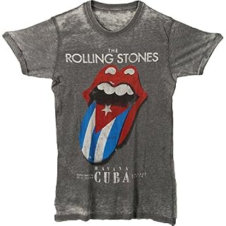 The Rolling Stones T-Shirt Rolling Stones Havana Cuba Homme Gris - Les Beatles, Paul McCartney, John Lennon, RIngo Starr, George Harrison