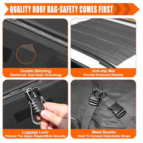 Sailnovo 15 Cubic Feet Soft Roof Bag