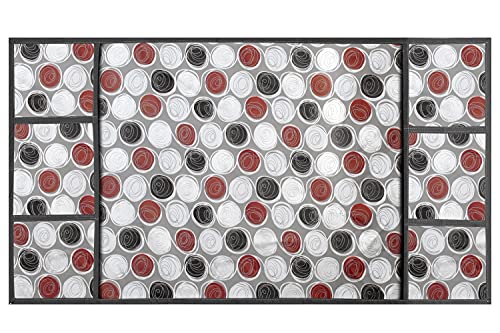 Image of Stylista Refridgerator top Cover Suitable for Samsung RR24C2Z23CR /NL, 223 Liter Fridge, Dimension (WXD) 65x111 CM, Abstract Pattern mgrey