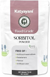 Katyayani Sorbitol Powder food-grade 227 gm (8oz)| Low Calorie Sweetener, Sugar Substitute, Thickening Agent.