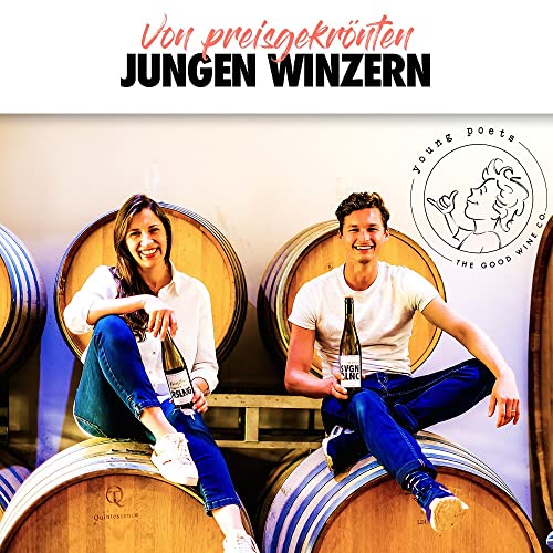 Young Poets Wein Everything happens Riesling Weißwein I trocken I Deutscher Qualitätswein aus der Pfalz I 0.75l I Wein I Geschenkidee
