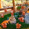 Suzile 50 Pcs Mini Resin Squirrel Miniature Squirrel Figures Tiny Resin Squirrel Mini Forest Animal Figures Garden Accessories Cupcake Topper Decor for Outdoor Landscape Garden Lawn DIY Birthday Craft #5