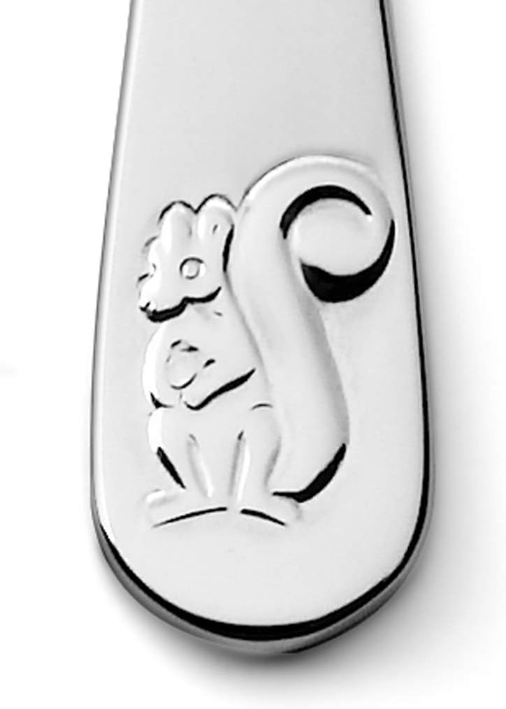 Zilverstad Children's Cutlery Set Forest Animals, Stainless Steel, Silver, 15.5 x 21.5 x 2.5 cm