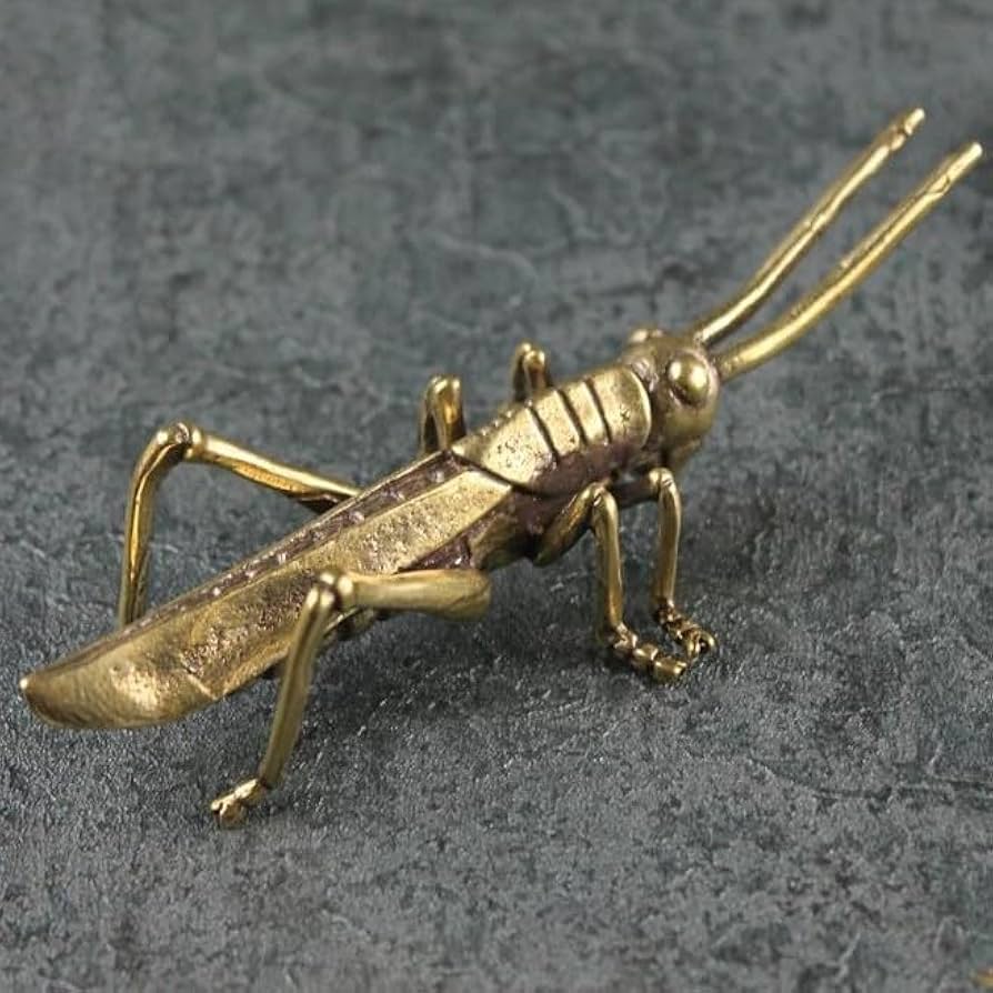 Amazon.co.jp: 56g バッタ ばった 飛蝗 昆虫 動物 茶道具 置物