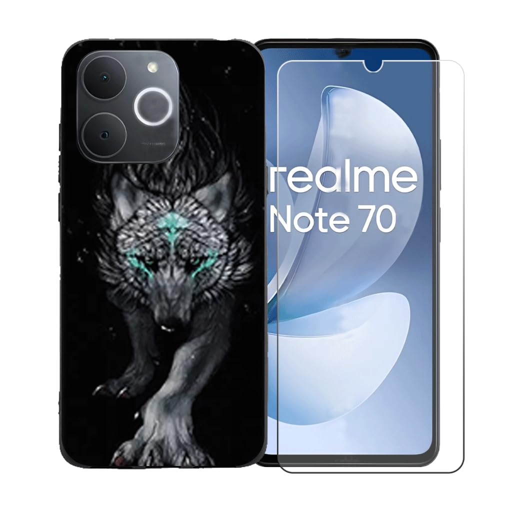 realme note 70T ブラック 本体 透明ケース付き Amazon.com: BMPNLSZ TPU Cover for Realme Note 70T + HD Tempered