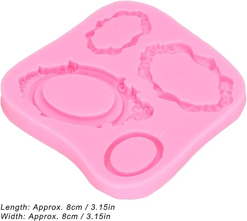 Miniatura 6 de Marco de fotos Fondant moho, Marco de fotos SiliconaBarroco sty1e Marcos Fondant mildiu, FrameFor Cake Decorating Cupcake Topper Chocolate Candy