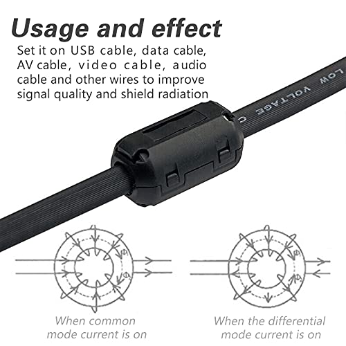 20 Pezzi Nucleo dell'anello di Ferrite Clip RFI