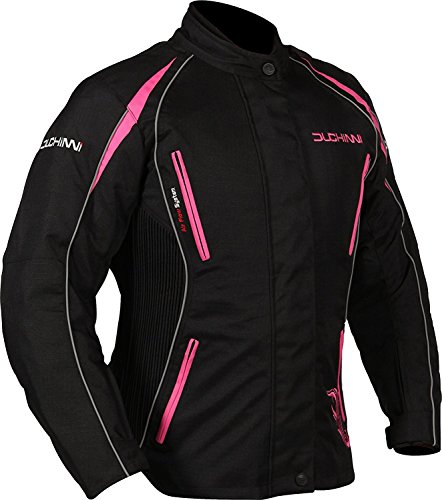 Duchinni Women's 4 Season Motorcycle Jacket (Black/Pink, Us 14/Uk 18) #TOP1