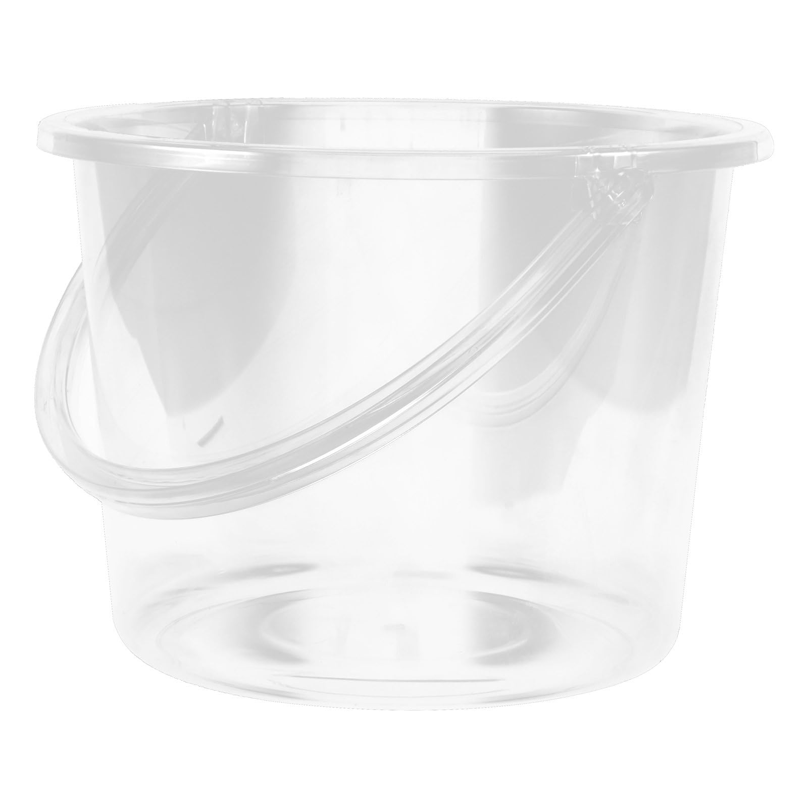 Seau à eau transparent Hohopeti de grande capacité avec poignée pratique