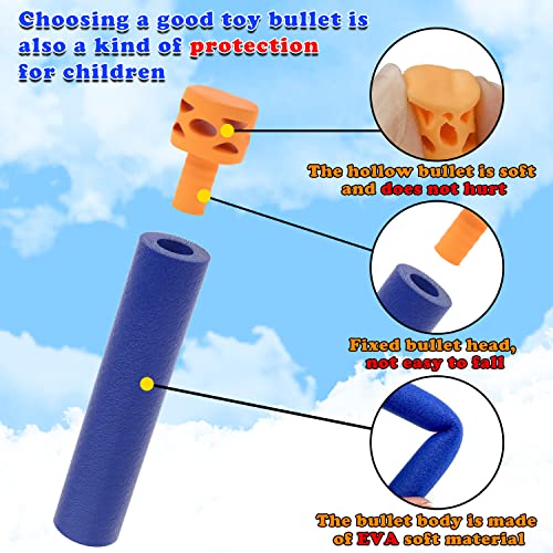 Ekind 200 Pcs Waffles Darts Refill Pack Foam Bullet Compatible For Nerf N-Strike Series Blaster (Mix Color) #TOP2