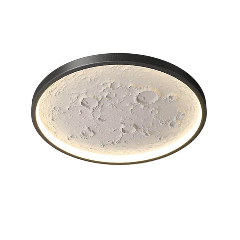 Moderne Mond-Wandleuchte, runde Wandlampe, zeitgenössisches kreatives Nachtlicht-Dekor, dreifarbige dimmbare Deckenleuchte for Schlafzimmer, Kinderzimmer, Wohnzimmer, Flur(Zwart,Diameter 24CM)