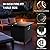 hykolity 28 inch Fire Pit Table, 50000 BTU Patio Heater, 2 in 1 Outdoor Gas Fire Pit with Removable Lid & Lava Stone, CSA-Certified for Gas Fire Pit, Deck Garden Backyard