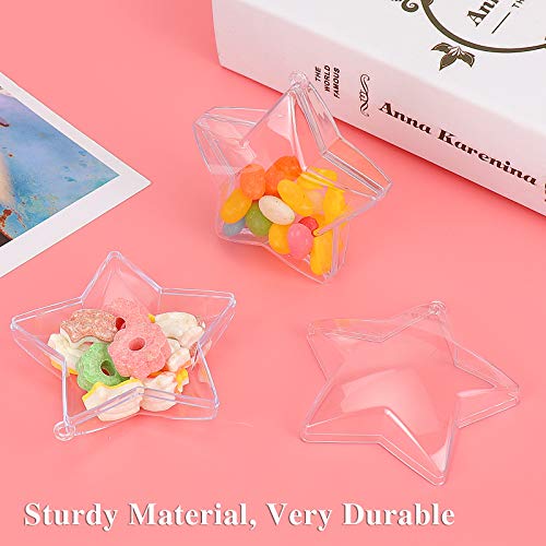 Hysagtek 10 Sets 80Mm Clear Fillable Ornaments Balls Fillable Christmas Ornaments Plastic Ornaments Clear Ornaments For Crafts Fillable Decor Party Supplies (Star Shape) #TOP2