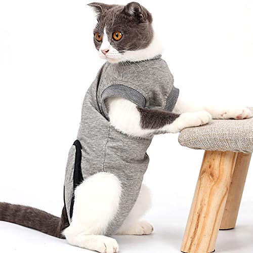 Traje de recuperación de gatos para proteger heridas de forma cómoda 6
