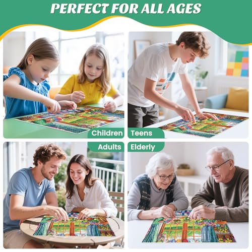 300 Piece Puzzles for Adults, Sleeping Quilt Cat Jigsaw Puzzle for Adults Children Elderly, Large Piece Animal Puzzle for Kids Ages 8-10 10-12, Fun Flower Puzzles,Family Game Great Gift 20.5 * 15in by Maiqufa - Used condition - Image 6