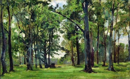 Affiche Paysages Impressions Art Mural Ivan Shishkin Forêt De Chênes 90x60cm