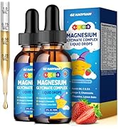Kids Magnesium Glycinate Liquid Drops? – with L-Theanine, Omega-3, Vitamins B6 &amp; D3, Zinc &amp; Calci...
