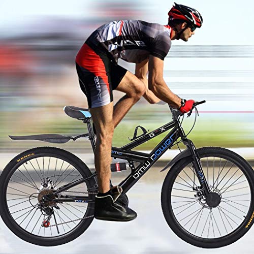 APEPAL Adult Mountain Bike, Unisex Folding Outdoor Bicycle, 26in Folding Mountain Bike for Men and Women Outdoor Racing Cycling-【U.S. Shipping】