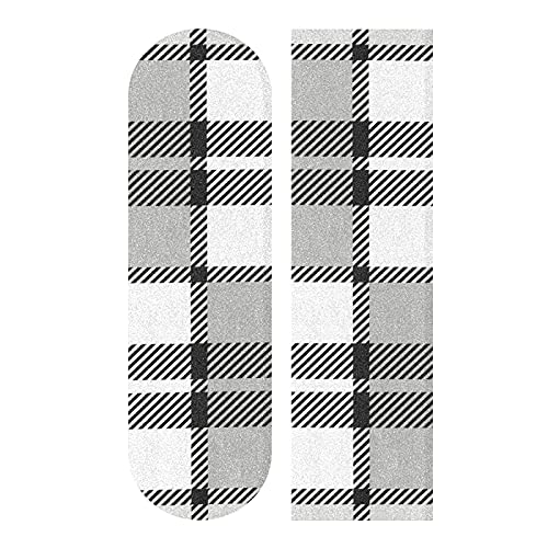 Mnsruu Bufalo Scozzese a Quadri Bianco Nero