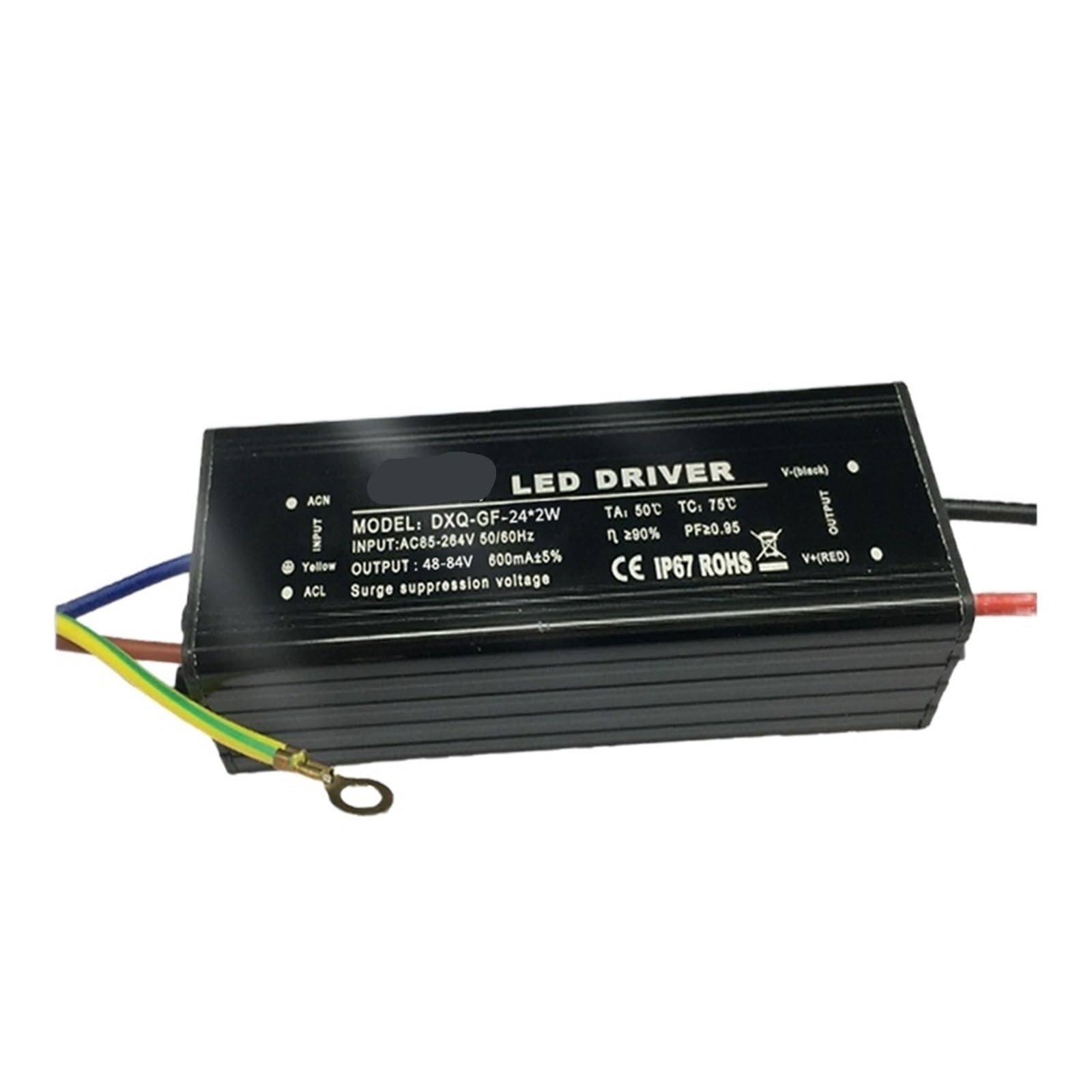 Alimentation LED étanche 24x2W à courant constant pour éclairage de tunnel durable