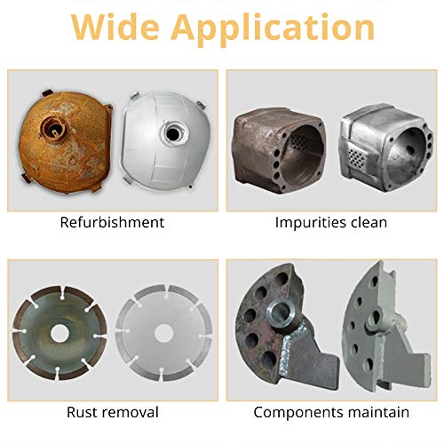 Sandblaster Gun Kit, AMTOVL Sandblaster + Sand Suction Pipe+ Ceramic Nozzles + Extra Iron Nozzle Tip Set for Abrasive Sand Blasting Derusting - Thumbnail 5