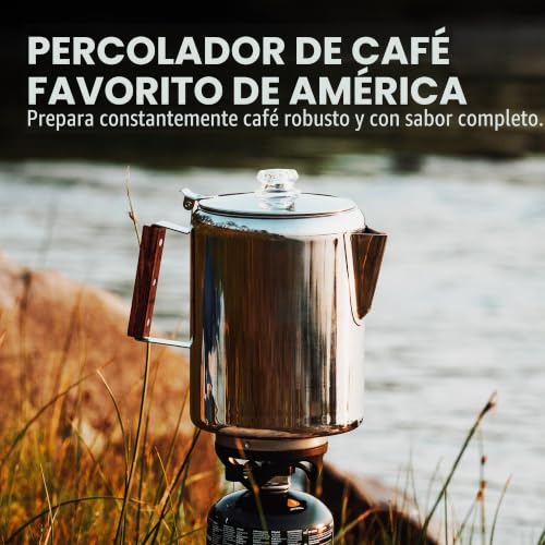 Miniatura 6 de Coletti Cafetera Bozeman, Cafetera Con Percoladora, Cafetera Con Percoladora Para Estufa, Cafeteras Para Acampar, Cafetera Con Percoladora Para Estufa, Cafetera Para Campamento