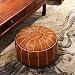 MJWDP Estilo nórdico marroquí PU Poste de Cuero Pouf Craft en redondeo redondeo de Cuero Artificial Gran colchón (Color : 3-Pack, Size : 50 * 30cm)