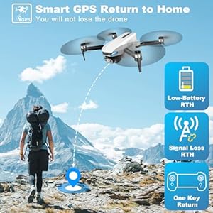 Foldable 2K HD GPS Drone with carrying case displayed for easy portability.