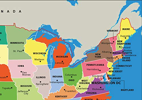 Mapa De Estados Unidos Con Capitales Para Imprimir En Formato Pdf Mapa