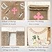 Uniwish God Bless Banner Baptism Decorations for Girls, Vintage Rustic Burlap Bunting Garland Christening Communion Party Supplies with Pink Cross
