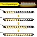 jaxiria 9 LED Arrow DRL Switchback Strips -White Amber Daytime Running Lights -12V Dynamic Flowing Sequential Turn Signal -Universal Car Styling LED for Car, SUV, Truck(2 x 25cm Black)