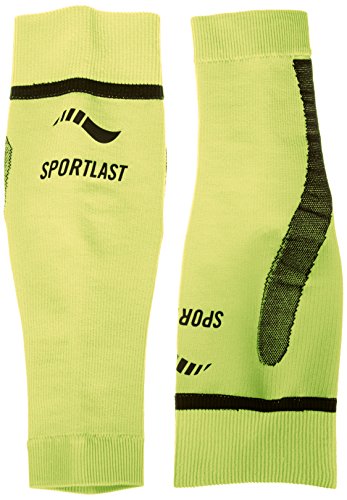 Sportlast Start - Pantorrilleras de compresión, Color Amarillo/Negro, Talla XS