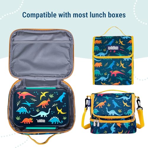 Image of Wildkin Reusable Food Container for Kids - Airtight, Leak Resistant, Dishwasher Safe - Jurassic Dinosaurs