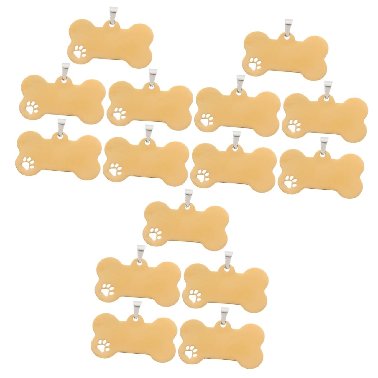 Mipcase 15pezzi Medagliette Inossidabile Per Targhette Per Domestici Incisione Personalizzata Accessori Per Pet
