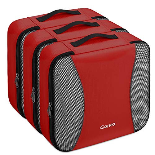Gonex Packing Cubes for suitcase, 9 Set Lightweight Travel Luggage Packing Organizers with Laundry Bags Travel Essentials Travel Bags for Carry on Suitcases