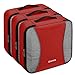 Gonex Packing Cubes 3 Set Travel Luggage Packing Organizers Pouches(Red)
