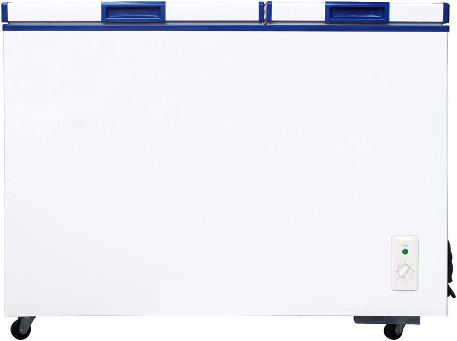 Double Door Ice Cream Chest Deep Freezer Beverages Cooler 2 Cabinet Commercial Refrigerator Office Apartment Size Compact Fridge 6.9 cf.