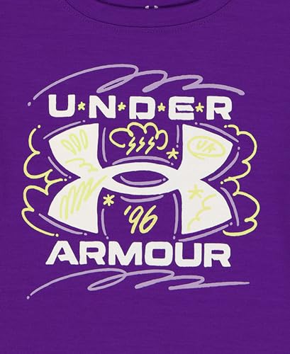 Image of Under Armour Girls' 2-piece Short Sleeve Tee and Shorts Set, Lightweight and Comfortable