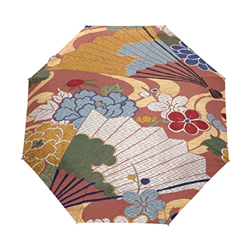 Parapluie pliant automatique coupe-vent ultra-léger avec protection UV pour femme et enfant