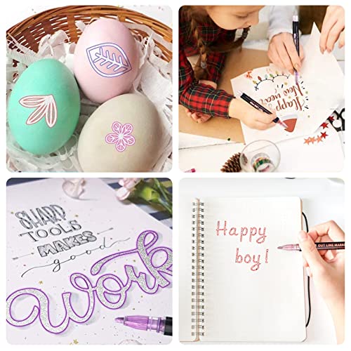 LOPKJ Pennarelli Glitter Magic Marker 12