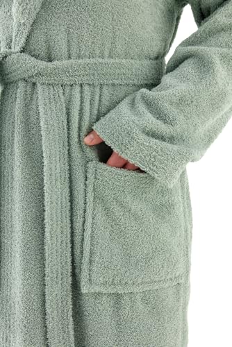 Peignoir de bain de qualité supérieure vert eau en taille XL