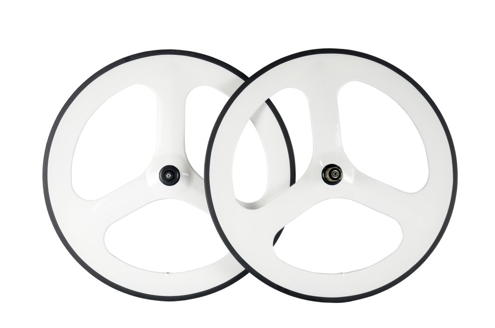 3 Spoke Carbon Wheelset 65mm Depth Tri Spoke Full 700C Clincher Bicycle Wheel Road Wheels