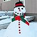 JOYIN 18 Pcs Snowman Decoration Kit Outdoor Holiday Party Decoration for Family Kids Winter Fun Build Your Own Snowman