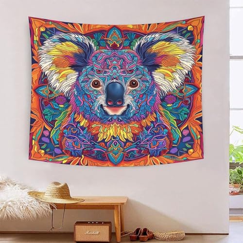 Tapiz de pared KaleidoKit koala 3D: arte estético que renueva tu salón, 150x200cm