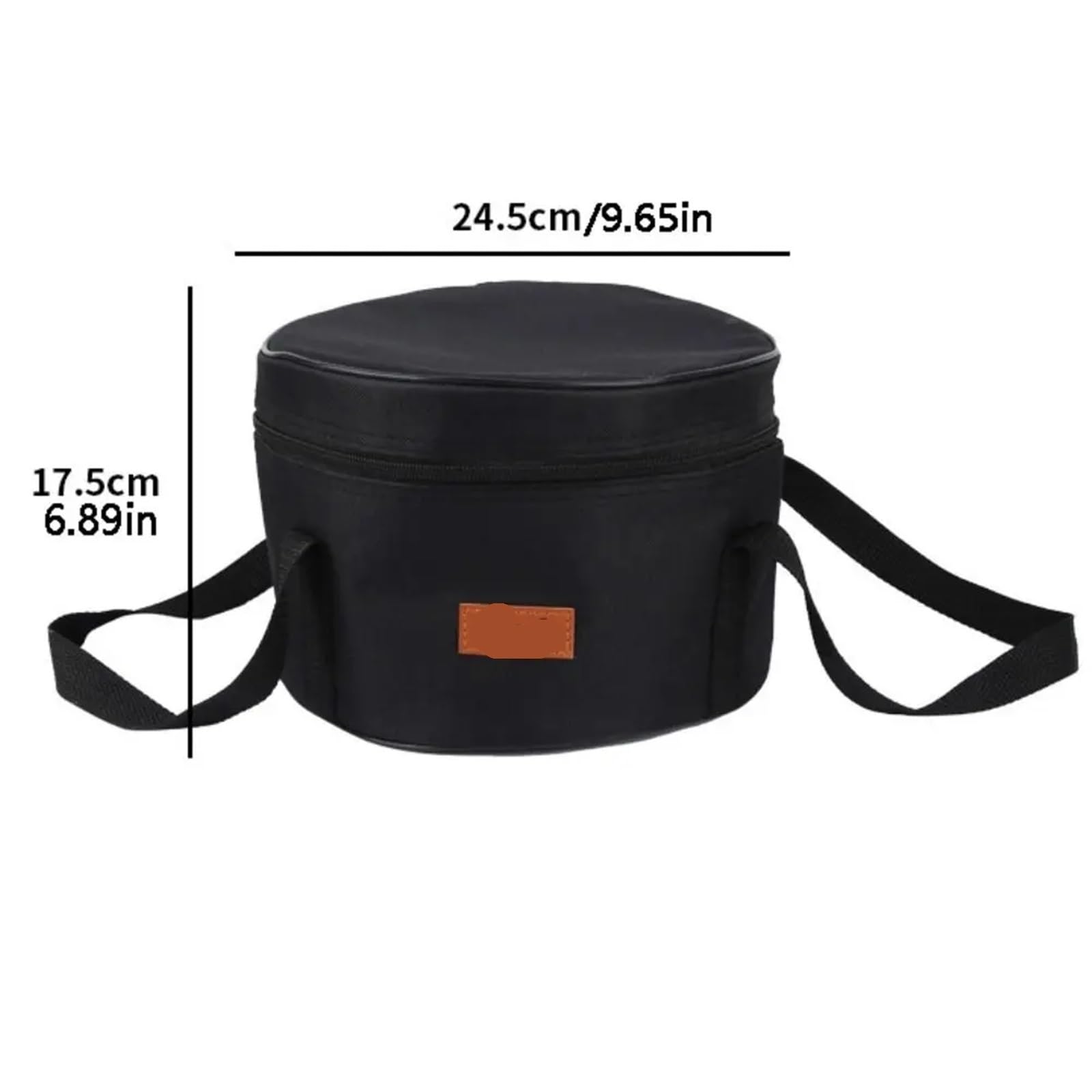 Camping Cookware Organizer Bag Borsa portaoggetti rotonda da campeggio, cestino da picnic portatile(Gray)