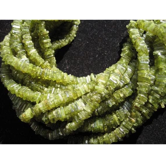 Vasonite square heishi perles de qualité supérieure vert précieux 5 mm