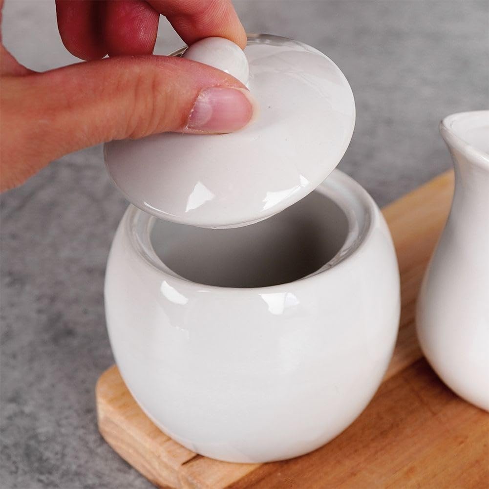 Set Zuccheriera E Creamer In Vetro - 200ml Con Coperchio Per Caffè, Tè E Salse - Foto 10