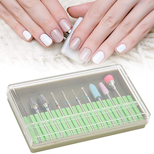 Set de 10 piezas de puntas para taladro de uñas miniatura 5
